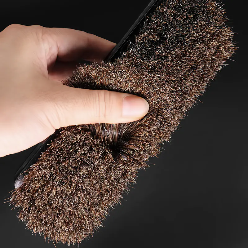 刷鞋刷抛光刷子马毛鞋刷擦鞋油清洁马鬃毛刷复古木柄软毛鞋刷