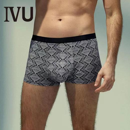 安莉芳旗下IVU印花薄款莫代尔内裤男士舒适中腰平角裤UP00041 商品图0