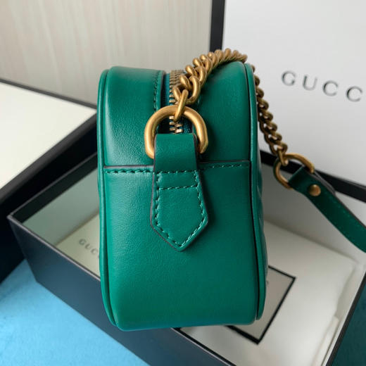 清仓，Gucci原厂皮，祖母绿相机包小号，全新带礼盒，原价1250 商品图3