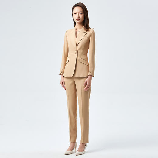 【上衣+裤子】罗蒙春秋装西服套装女士正装商务通勤修身显瘦气质西装 商品图3