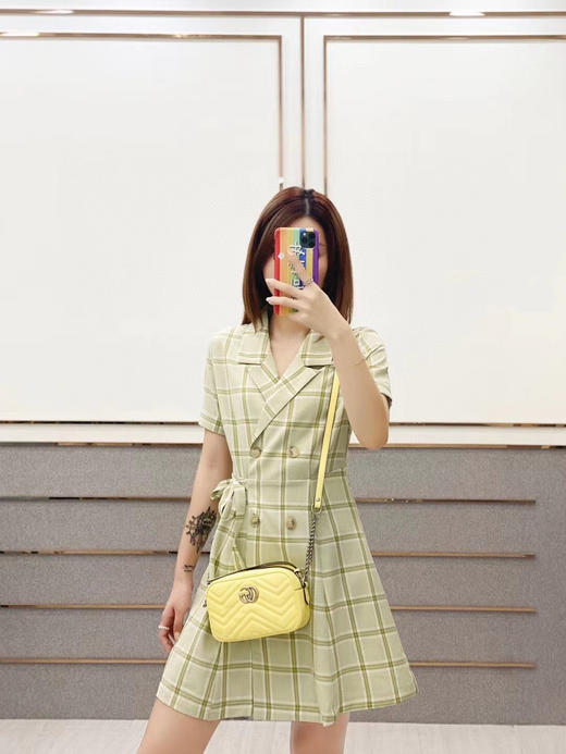 清仓，古驰原厂皮，黄色相机包小号，原价1250，配全套包装 商品图0