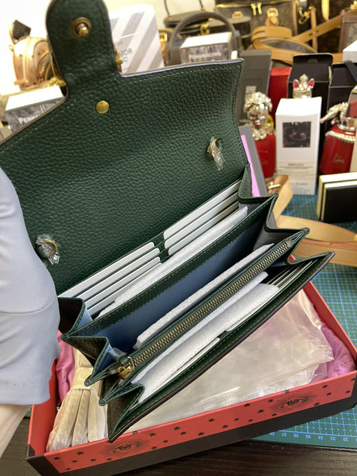 清仓，Gucci绿色链条包，超多卡位，原单，全新有礼盒 商品图8