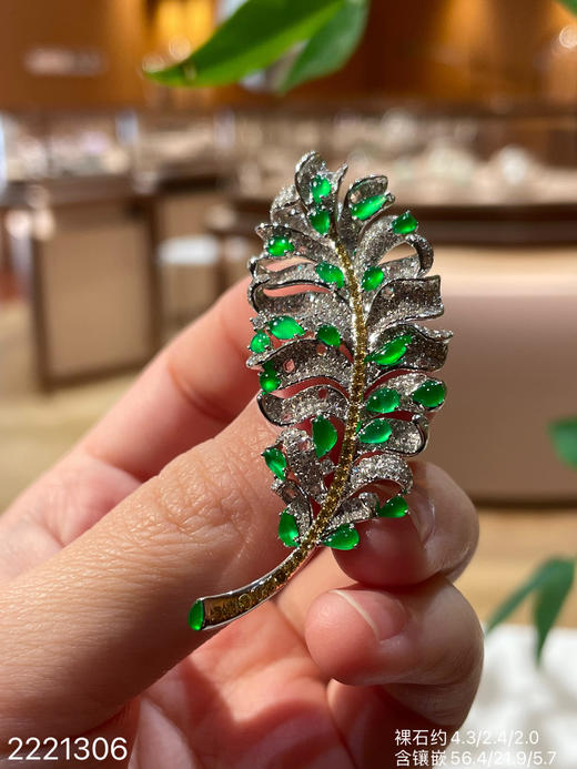 2221306，叶子胸针吊坠两用款，49999 商品图0