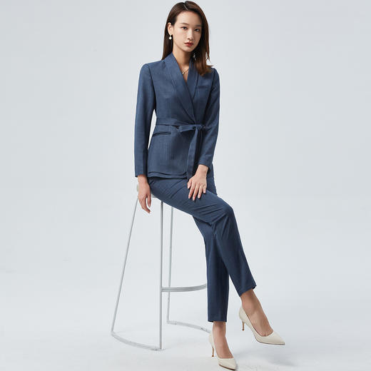【上衣+裤子】罗蒙春季西服套装女士修身显瘦商务通勤职业西装两件套 商品图7