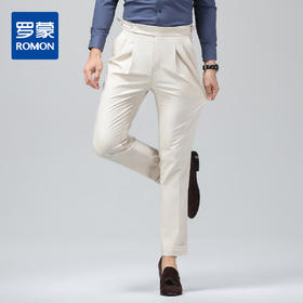 【可调节腰围】罗蒙夏季男士休闲西裤商务休闲通勤百搭男长裤
