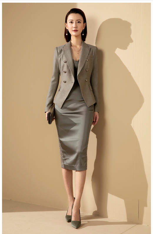 J20444587A  颈袖添香新款时尚OL气质女正装西装外套工作服装单西 商品图2