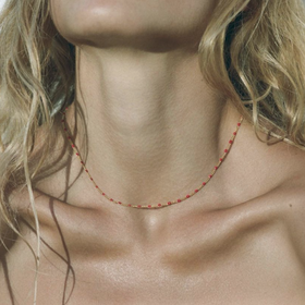 北京仓｜Maggoosh-Rainbows-红色珐琅 项链［希腊设计师］