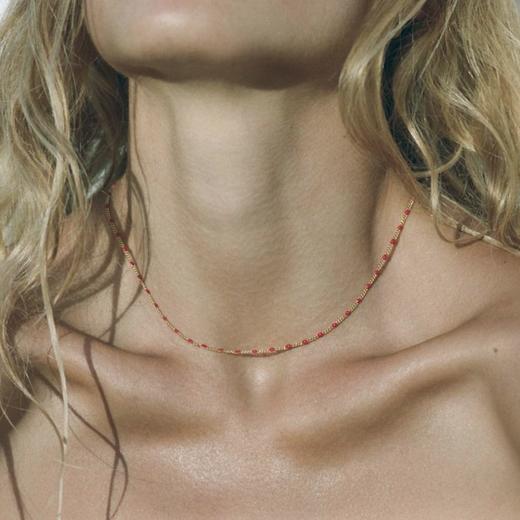 北京仓｜Maggoosh-Rainbows-红色珐琅 项链［希腊设计师］ 商品图0