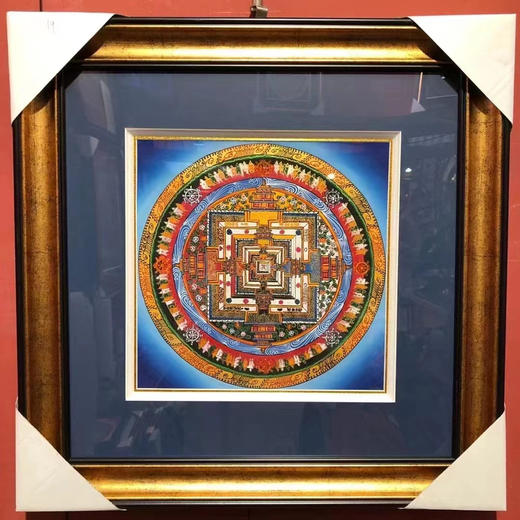 尼泊尔手工唐卡
纯手绘彩金六字真言坛城 商品图6