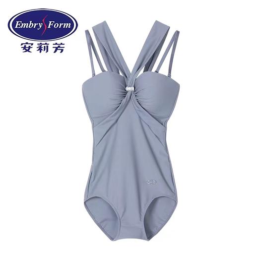 安莉芳性感褶皱交叉肩带连体游泳衣女士修身美背夏季泳装ES00182 商品图1