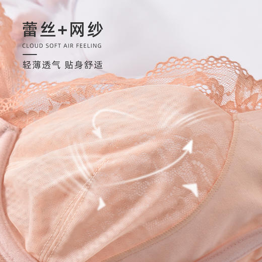 【秒杀品不退不换】皇家丽美记忆钛圈收副乳聚拢轻薄透气蕾丝调整型文胸WJ906-1 商品图3