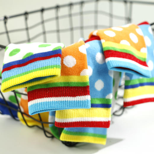 【2双装 6双6折】童丨儿童四季棉袜波点中筒棉袜时尚童袜【2213201】 商品图3