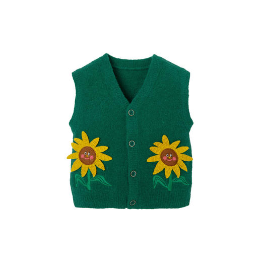 迷你巴拉男女童宝宝背心秋婴儿马甲针织毛衣开衫儿童马甲 商品图4