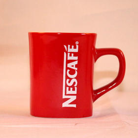 【清仓】雀巢 咖啡杯 陶瓷简约马克杯经典小红杯