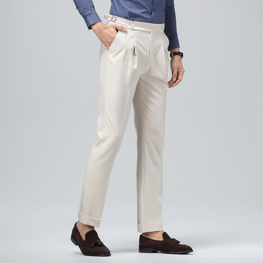 【可调节腰围】罗蒙夏季男士休闲西裤商务休闲通勤百搭男长裤 商品图9