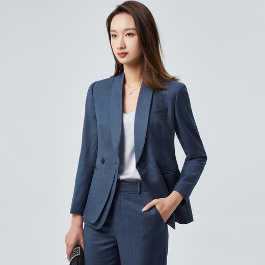 【上衣+裤子】罗蒙春季西服套装女士修身显瘦商务通勤职业西装两件套 商品图8