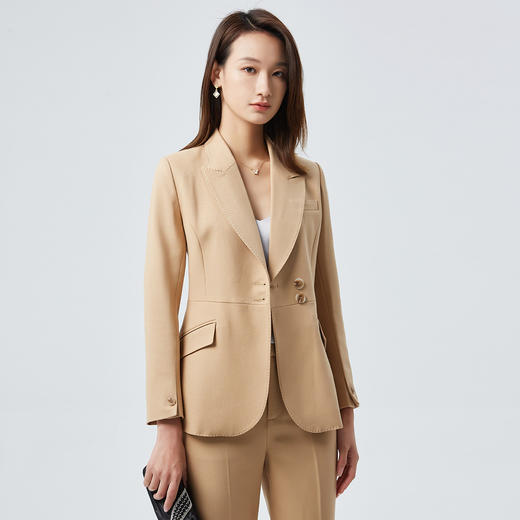 【上衣+裤子】罗蒙春秋装西服套装女士正装商务通勤修身显瘦气质西装 商品图8