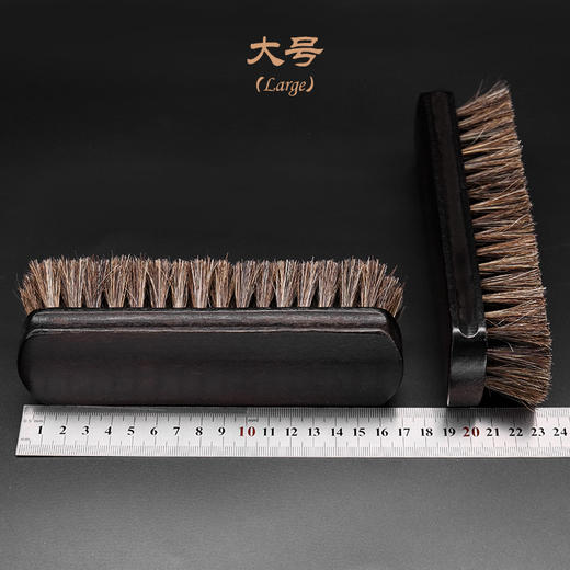 刷鞋刷抛光刷子马毛鞋刷擦鞋油清洁马鬃毛刷复古木柄软毛鞋刷 商品图6