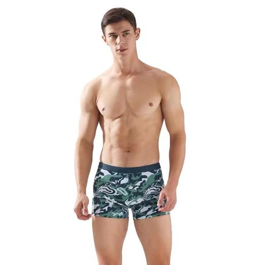 【单件6折】男丨B·Duck小黄鸭男士泳裤运动平角短裤专业训练防尴尬速干游泳裤【BD2122006-1】 商品图4