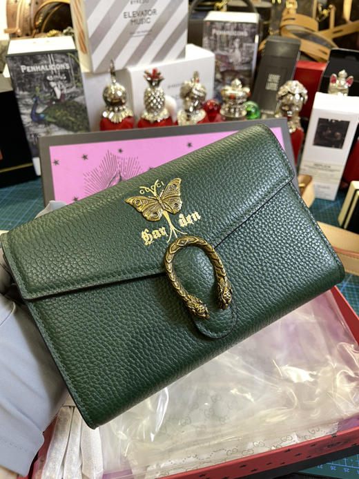 清仓，Gucci绿色链条包，超多卡位，原单，全新有礼盒 商品图1