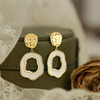 Oflye潮流饰品 法式气质耳环不规则耳坠时尚耳钉新款小众设计感饰品 商品缩略图1