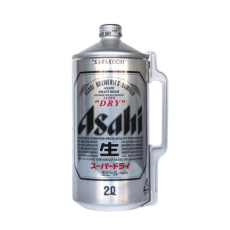 日本进口朝日ASAHI超爽啤酒精酿生啤2L大桶装