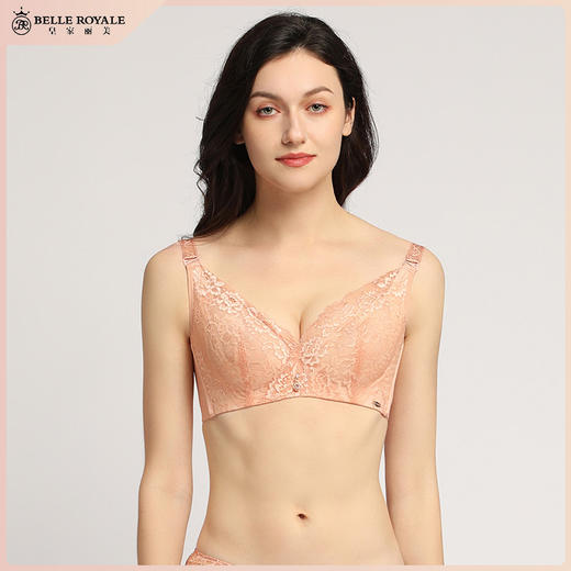 【秒杀品不退不换】皇家丽美记忆钛圈收副乳聚拢轻薄透气蕾丝调整型文胸WJ906-1 商品图0