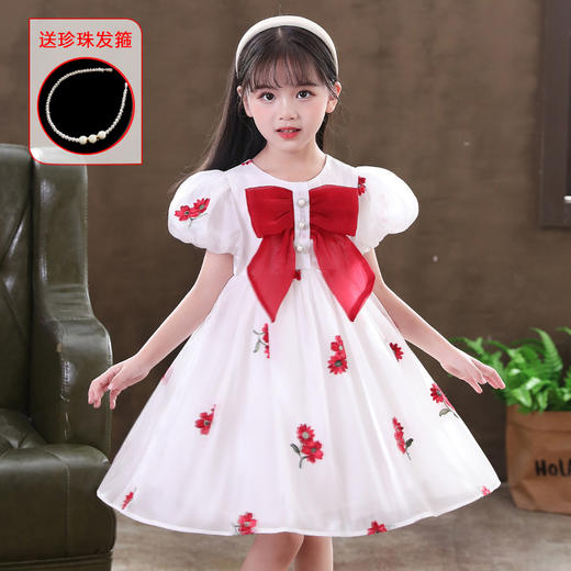 DY-HF9910女童裙夏季新款童裙韩版裙子童装儿童纱裙女孩碎花网纱连衣裙 商品图4