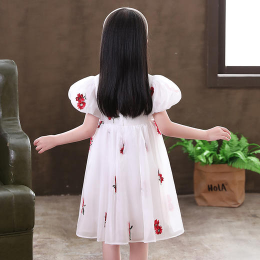 DY-HF9910女童裙夏季新款童裙韩版裙子童装儿童纱裙女孩碎花网纱连衣裙 商品图1