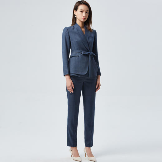 【上衣+裤子】罗蒙春季西服套装女士修身显瘦商务通勤职业西装两件套 商品图5