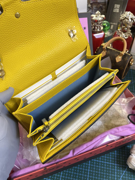 清仓，Gucci黄色链条包，超多卡位，原单，全新有礼盒 商品图7
