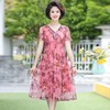 HY1972气质加肥加大中年女夏洋气连衣裙 商品缩略图5