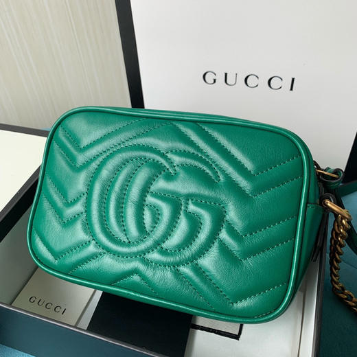 清仓，Gucci原厂皮，祖母绿相机包小号，全新带礼盒，原价1250 商品图4