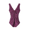 安莉芳性感深V美背连体泳衣女士无袖褶皱修身显瘦度假泳装ES00181 商品缩略图2