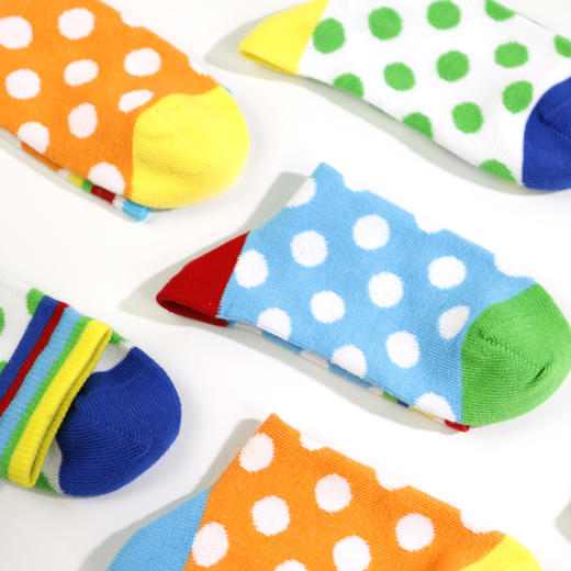 【2双装 6双6折】童丨儿童四季棉袜波点中筒棉袜时尚童袜【2213201】 商品图2