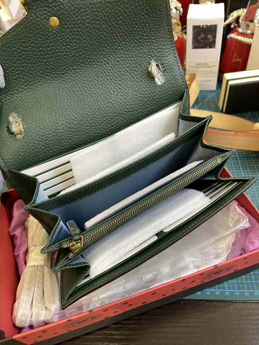 清仓，Gucci绿色链条包，超多卡位，原单，全新有礼盒 商品图11