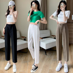 2022夏季新款直筒小脚九分薄款冰丝休闲裤 YX2325