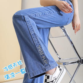 TZF-CDXN220626 宽松垂感拖地冰丝直筒裤