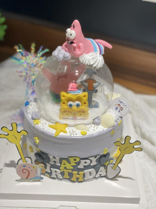 海绵宝宝奶油蛋糕 下单前请仔细阅读商品详情 商品图1