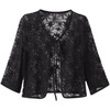 KQLE001M6195 2022夏季新款蕾丝衫开衫系带短外套小披肩外搭七分袖防晒衣女 商品缩略图6
