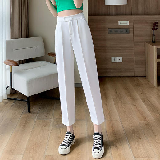 2022夏季新款直筒小脚九分薄款冰丝休闲裤 YX2325 商品图2