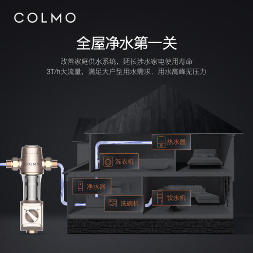 COLMO（509742）前置过滤器净水器家用中央净水机主水管全屋自来水过滤器CWQZ-A22 商品图3