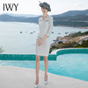 IWY/白色职业连衣裙女夏高级感修身包臀裙售楼部医美美容师工作服Q528 商品缩略图4