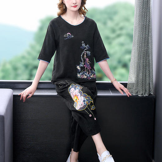 2022夏季新款复古中国风五分袖衬衫  YMF8272 商品图5