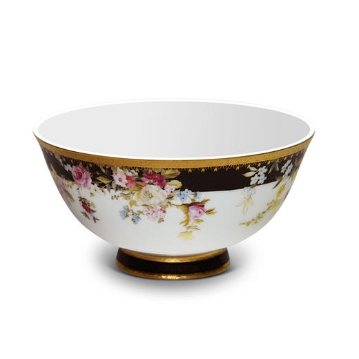 HELLO KOMA   骨瓷6件套金边防烫6碗  花开富贵骨瓷套装  KL-003  6碗，6筷 商品图3