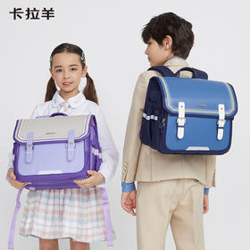 卡拉羊18L/20L小学生1-3-6防下坠减负立体方包 柠檬树系CX2143+CX2576
