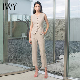 IWY/夏短袖马甲西装内搭套装女气质时尚薄商务正装通勤工作服职场MP1486