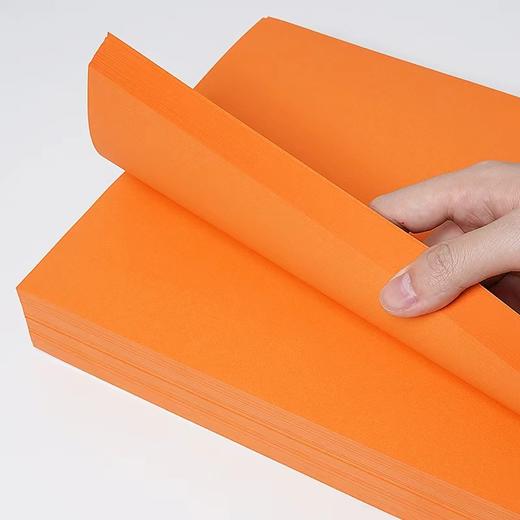 A4桔红橙色橘红复印纸80克彩色打印纸彩色复印纸手工美术折纸绘画剪纸500张/包 商品图5