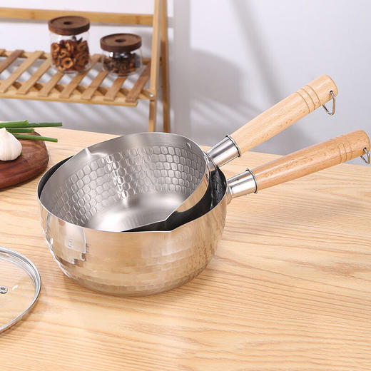 HELLO KOMA  雪平锅 304不锈钢 小奶锅 家用小煮锅 KLGJ-011121 银色18cm 商品图3