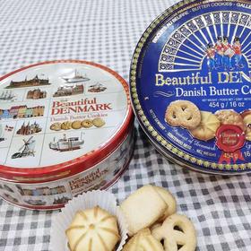 老米优品/ 杰克布森Jacobsens原装进口丹麦黄油曲奇饼干454g铁罐装小吃休闲黄油含量26%